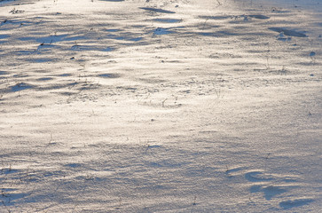 Natural winter background with snow drifts
