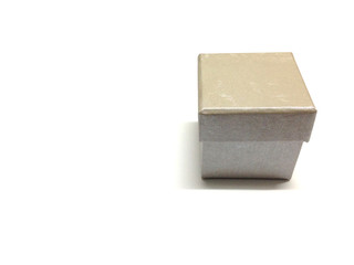 Cardboard box on white background special for gift. picture used design