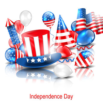 Party Background in Traditional American Colors