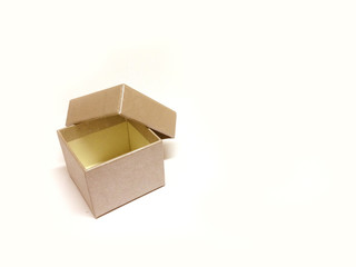 Cardboard box on white background special for gift. picture used design