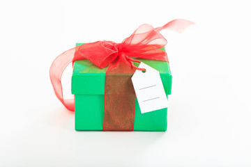 Gift box on white background