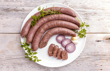 Blood pudding sausage