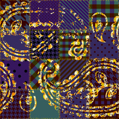 Purplr patchwork with ornament