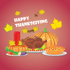 Happy Thanksgiving card, background, poster.