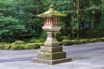 Stone and rice paper lantern
