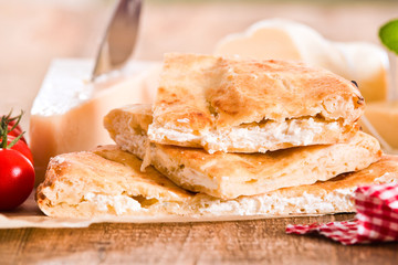 Cheese focaccia bread.
