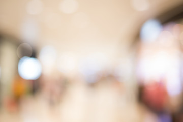 defocus bokeh of shopping mall