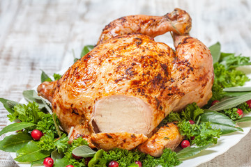 Whole Roasted Chicken for holidays