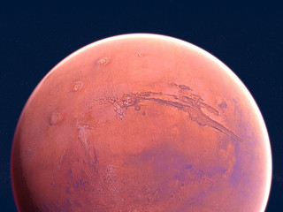 Pianeta Marte, suolo, crosta, spazio, sistema solare