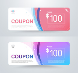 Gift voucher card template design. for special time, Best of customer, Thank giving, and other sale. vector illustration.