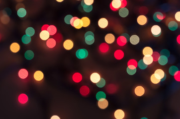 colorful twinkling lights bokeh background