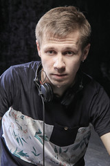 Portrait of young DJ