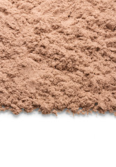 Kinetic sand for children's creativity isolated on white.