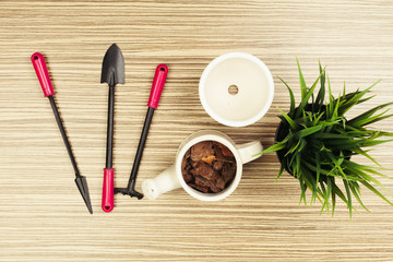 composition of garden tools