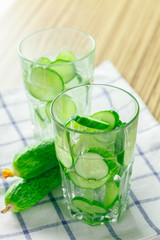 Lemonade with a cucumber