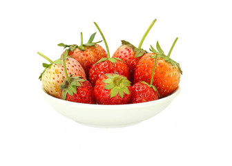 Fresh strawberry isolated on white background