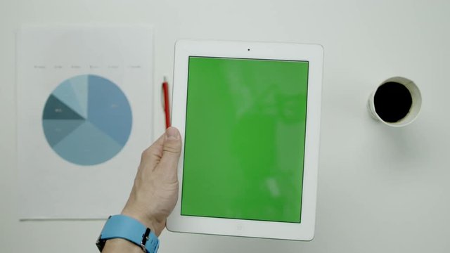 Top view of Using Tablet PC with a Green Screen
