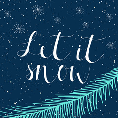 Christmas greeting card made in vector. Christmas handmade elements with text for perfect cards and invitations. Trendy New Year design.
