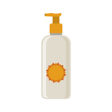 recommend clip art: silhouette with small bottle of sunscreen vector illustration