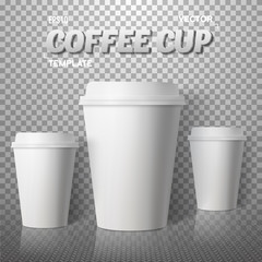 Vector Coffee Cup. Photorealistic Vector EPS10 Paper Coffee Cup 