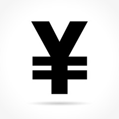 Obraz premium yen icon on white background