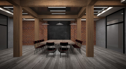 Meeting room loft style and simple