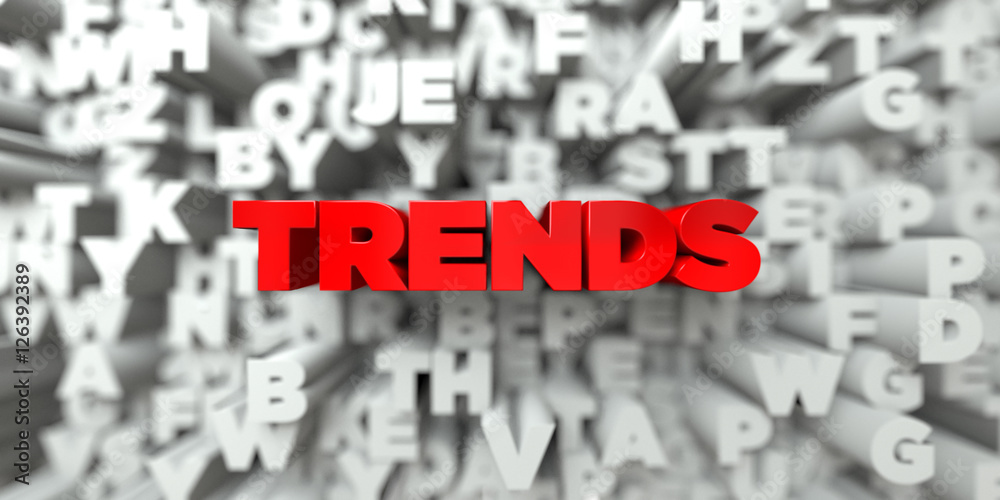Fototapete trends - red text on typography background - 3d rendered royalty free stock image. this image can be