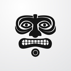 ritual mask icon illustration
