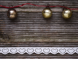 Weihnachten, Holz, Spitze, weiß, Christbaumschmuck, Glaskugeln,