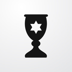 religiious cup icon illustration