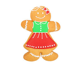 Tasty Christmas tasty cookie, isolated on white