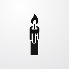 Obraz premium candle icon illustration