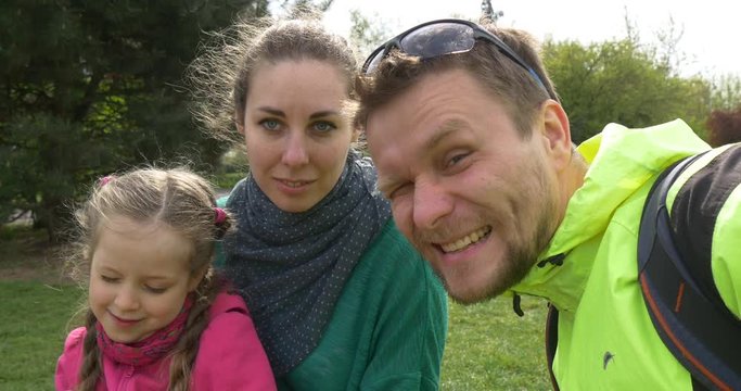 Father Makes Family Selfie