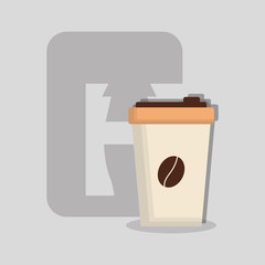 Delicious coffee cup icon vector illustration graphic design