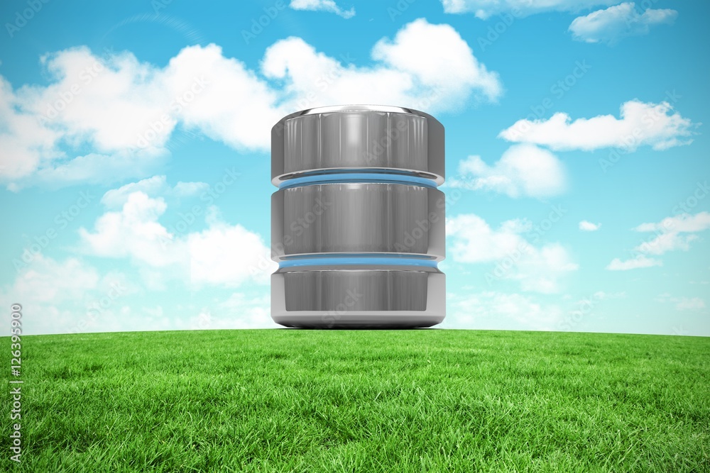 Poster Composite image of database server icon