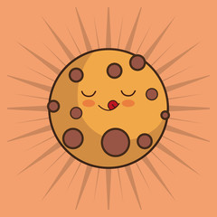 chocolate cookie cartoon