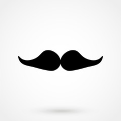 mustaches vector icon flat