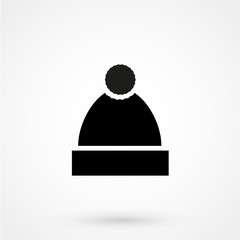 Winter, knit hat icon isolated on white background. Vector art.
