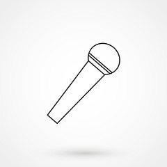 Microphone vector icon vector flat