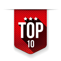 Top Ten vector ribbon