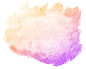 Abstract purple watercolor on white background.This is watercolor splash.It is drawn by hand.