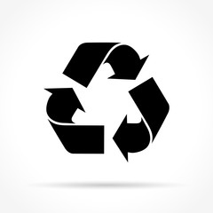 recycle icon on white background