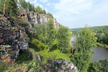 rocks and pines of the Urals