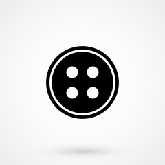 Cloth button Icon vector flat