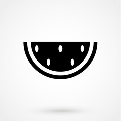 watermelon icon vector flat
