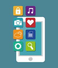 Mobile app technology icon vector illustration graphic design