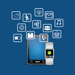 Wearable mobile technology icon vector illustration graphic design