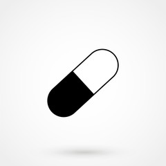 pills icon vector flat