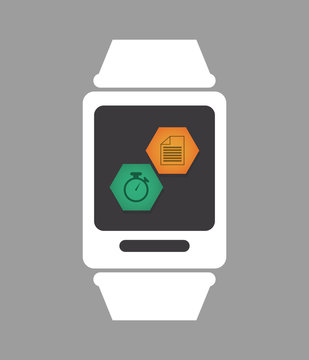 Wearable mobile technology icon vector illustration graphic design