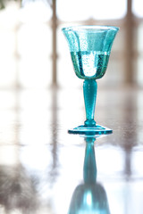 Precioso Vaso de água azul